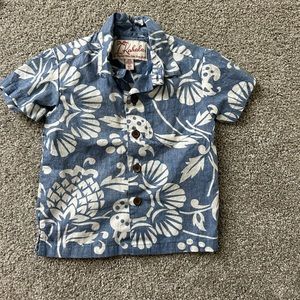 NEVER WORN AUTHENIC ORIGINAL ALOHA SHIRT COLOR NAVY 2T.